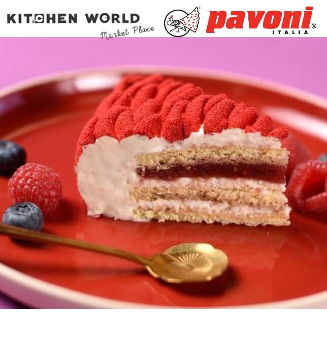 พิมพ์อบเค้กซิลิโคนหัวใจกุหลาบ PAVONI BW1085-086 ขนาด 1,000 มล. สีดำ